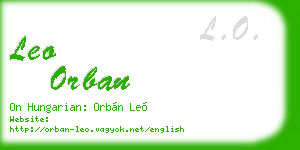 leo orban business card